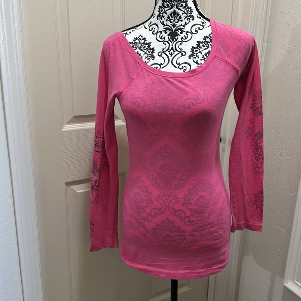 Wet Seal Hot Pink Long Sleeve dragon sleeves